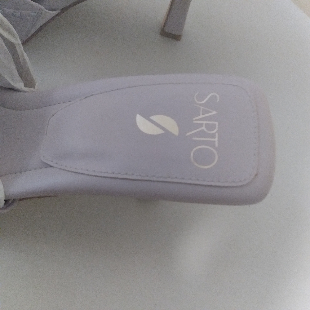 Franco Sarto Leather Kitten Heel Sandal‎ Purple Lavender Size 11 - Picture 3 of 10